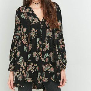 FP Free People Floral Tunic Size M